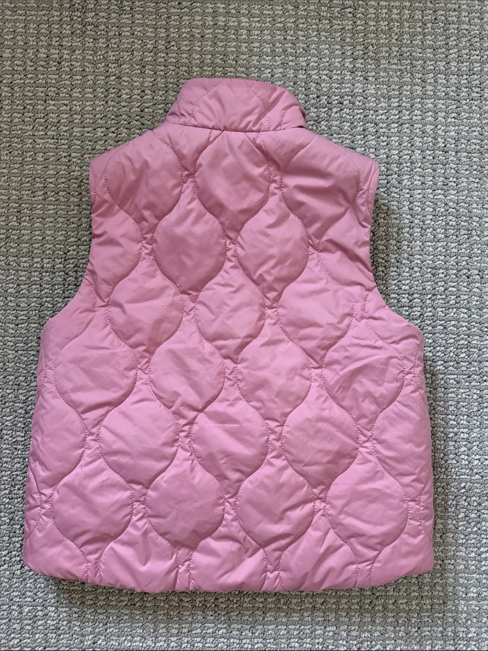 J.CREW crew cuts Girl's Pink Quilted Sherpa-Lined Vest